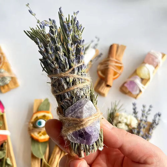 Raw gemstone crystal palo santo