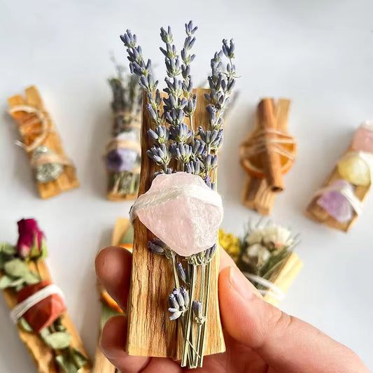 Raw gemstone crystal palo santo