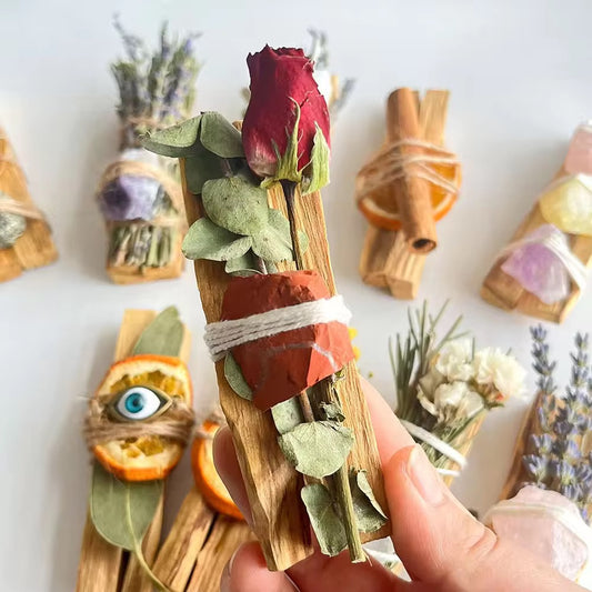 Raw gemstone crystal palo santo